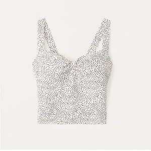 Abercrombie & Fitch Black and White Polka Dot Tank Top sz medium